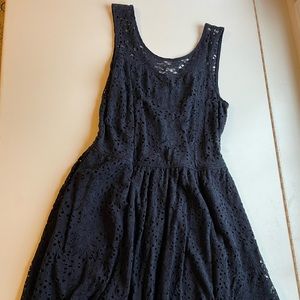 Girls Abercrombie kids navy blue dress